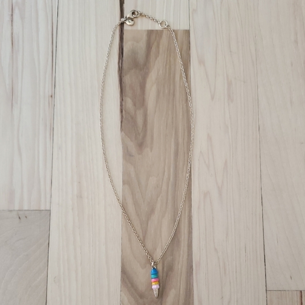 CREWCUTS Colorful Ice Cream Cone Necklace for girls - Picture 2 of 3